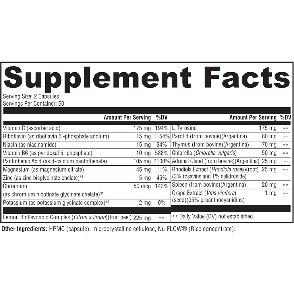 Dr. Westin Childs Thyroid Adrenal Reset Complex | Herbal Support Supplement with Glandulars & Rhodiola (Adaptogens) for Stress, Cortisol, Fatigue, Energy in Women & Men with Hypothyroidism 120 Ct
