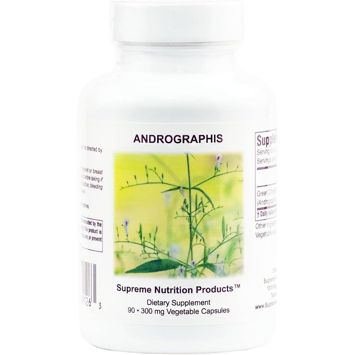 Supreme Nutrition Andrographis, 90 Pure Green Chiretta Vegetarian Capsules