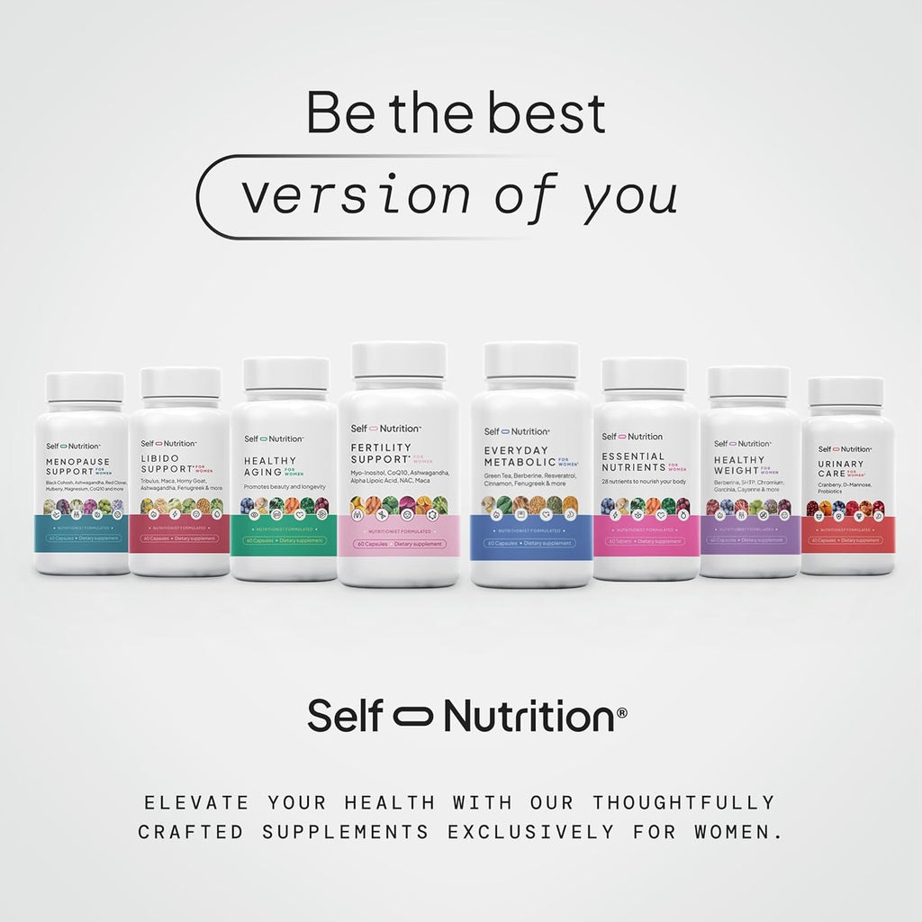 SELF NUTRITION Healthy Weight Loss Supplement for Women - Third-Party Tested - Appetite and Craving Control, Fat Burner, Weight Loss Supplement, Metabolism and Mood Booster - Made in USA, 60 Capsules