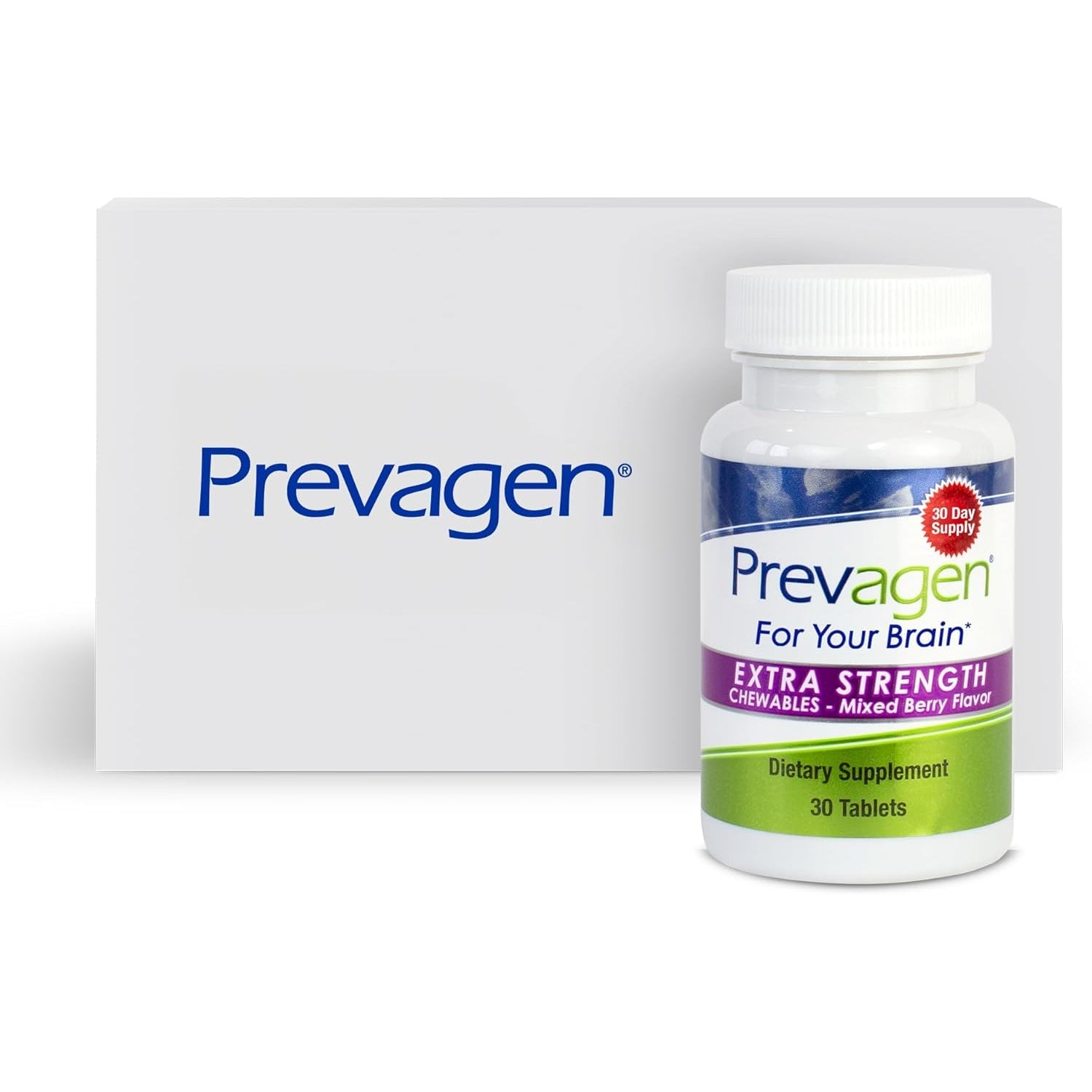 Prevagen Extra Strength Mixed Berry Chewables - 30 Tablets (1 Month Supply) | Formulated for Your Brain | 20Mg of Apoaequorin plus Vitamin D3