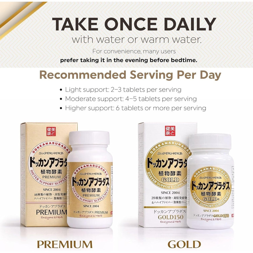 DOKKANABURADAS Plant Based Weight Loss Supplements for Women Fat Belly& Bloating, Natural Digestive Enzymes, Metabolism Booster Weight Loss Pills with 46 Plants& Fiber from Japan 180 Pill Premium