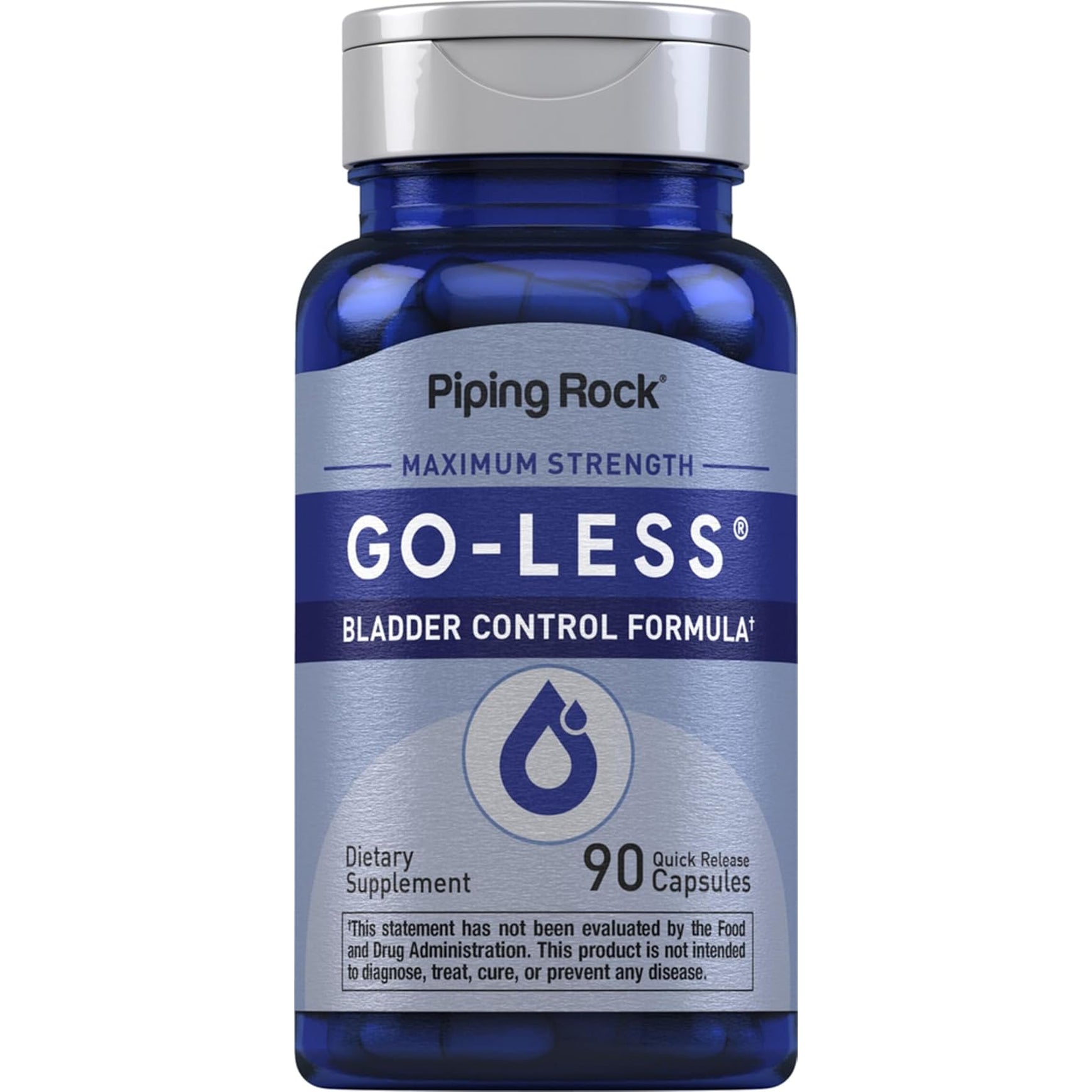 Piping Rock Bladder Control Pills for Women and Men | 90 Capsules | Maximum Strength Formula | Pumpkin Seed Extract | Non-Gmo, Gluten Free Supplement