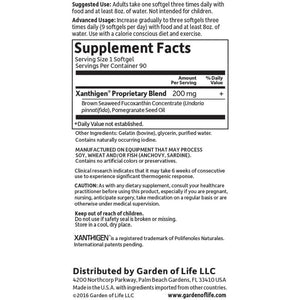 Garden of Life Fucoxanthin Supplements - Fucothin Diet Pill for Weight Loss, 90 Count