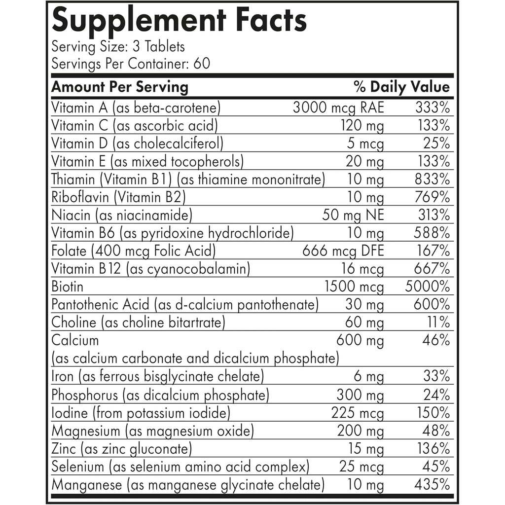 Futurebiotics Hair, Skin & Nails Beauty Multivitamin with Biotin, Hair Vitamins and Skin Vitamins That Promote Healthy Hair and Nail, 180 Tablets