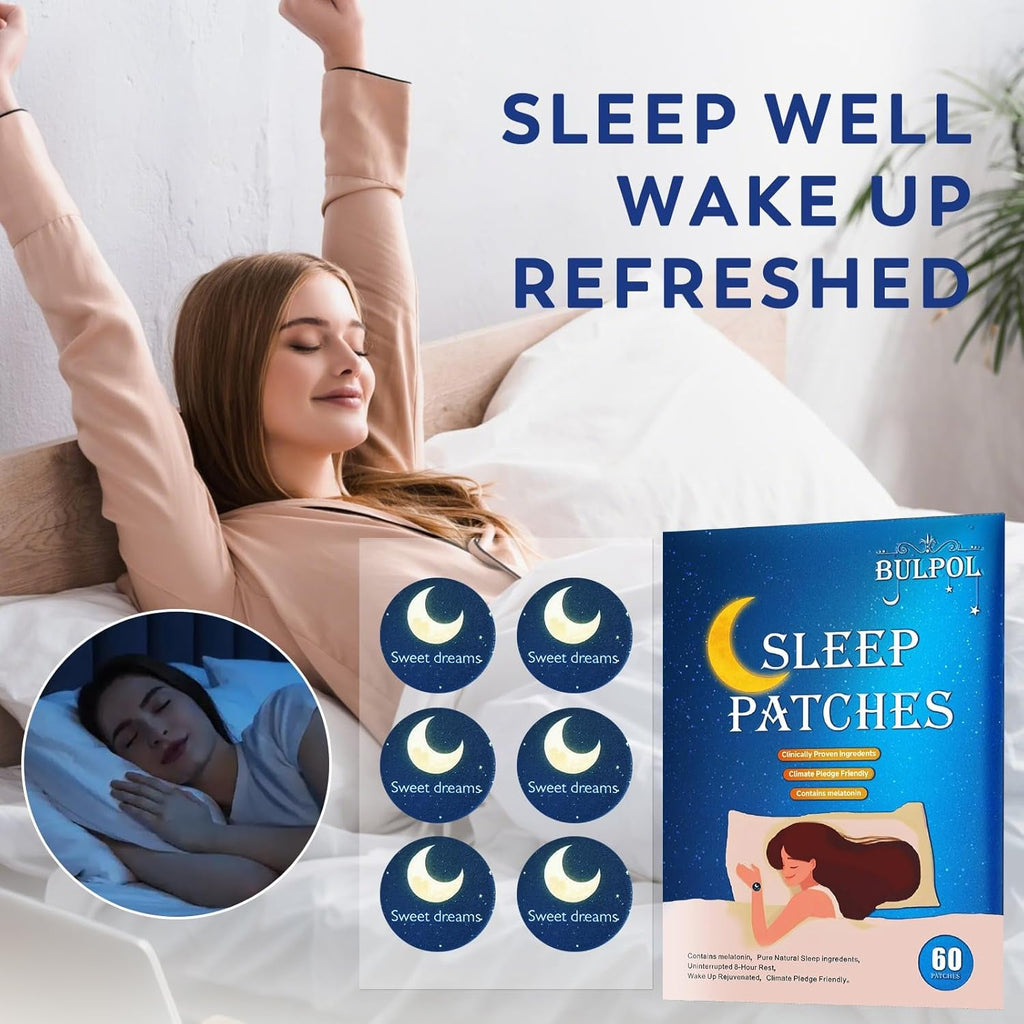 Sleep Patches for Adults, 60 Pack Upgraded Deep Sleep Patches, Formulated with All Natural Ingredients, Long-Lasting Night Comfort for Both Men and Women, Easy to Use All Night Long