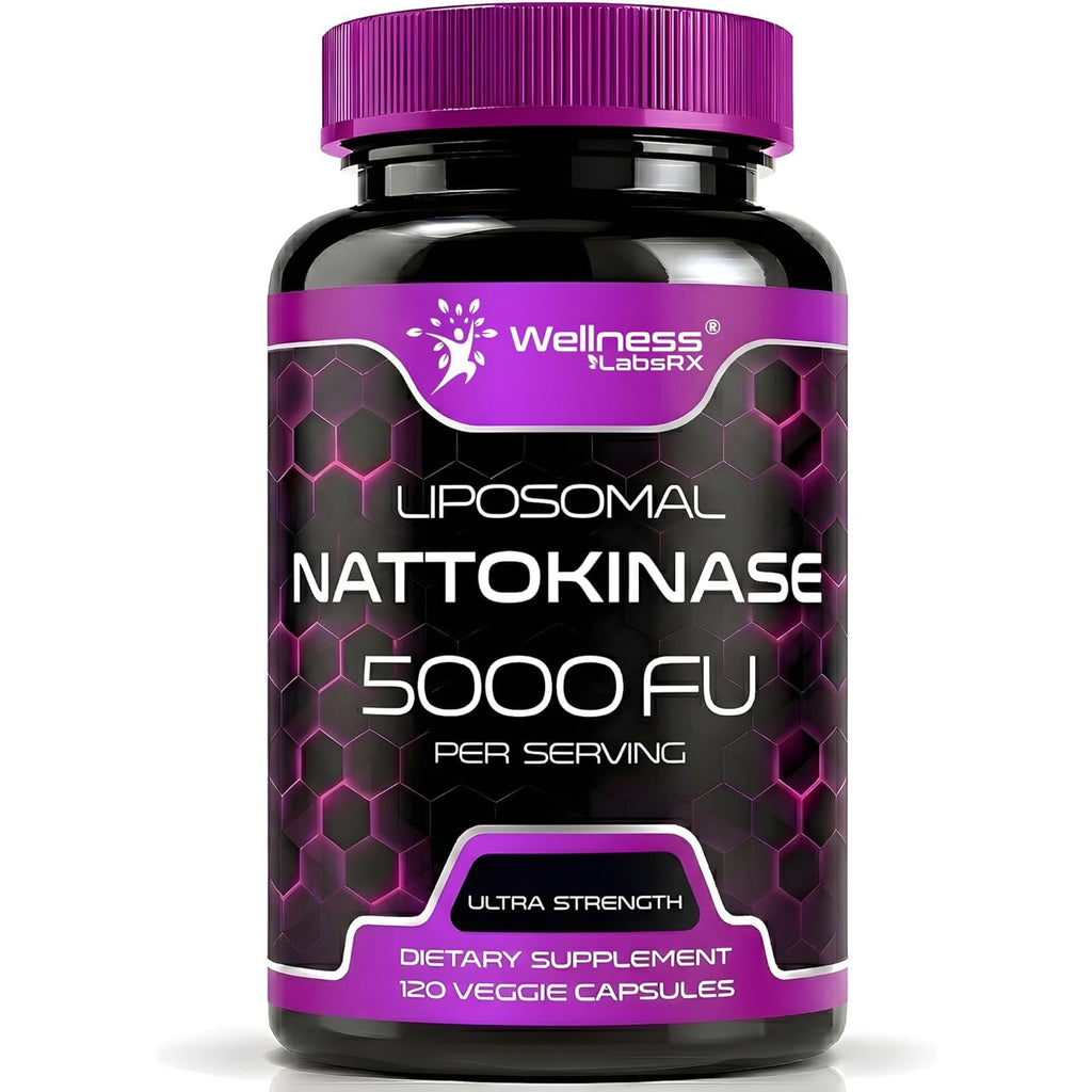 Nattokinase Supplement Capsules 5000 FU, Third-Party Tested Nattokinase – Enzymes from Japanese Natto – Daily Wellness Support – 120 Count (Pack of 1)