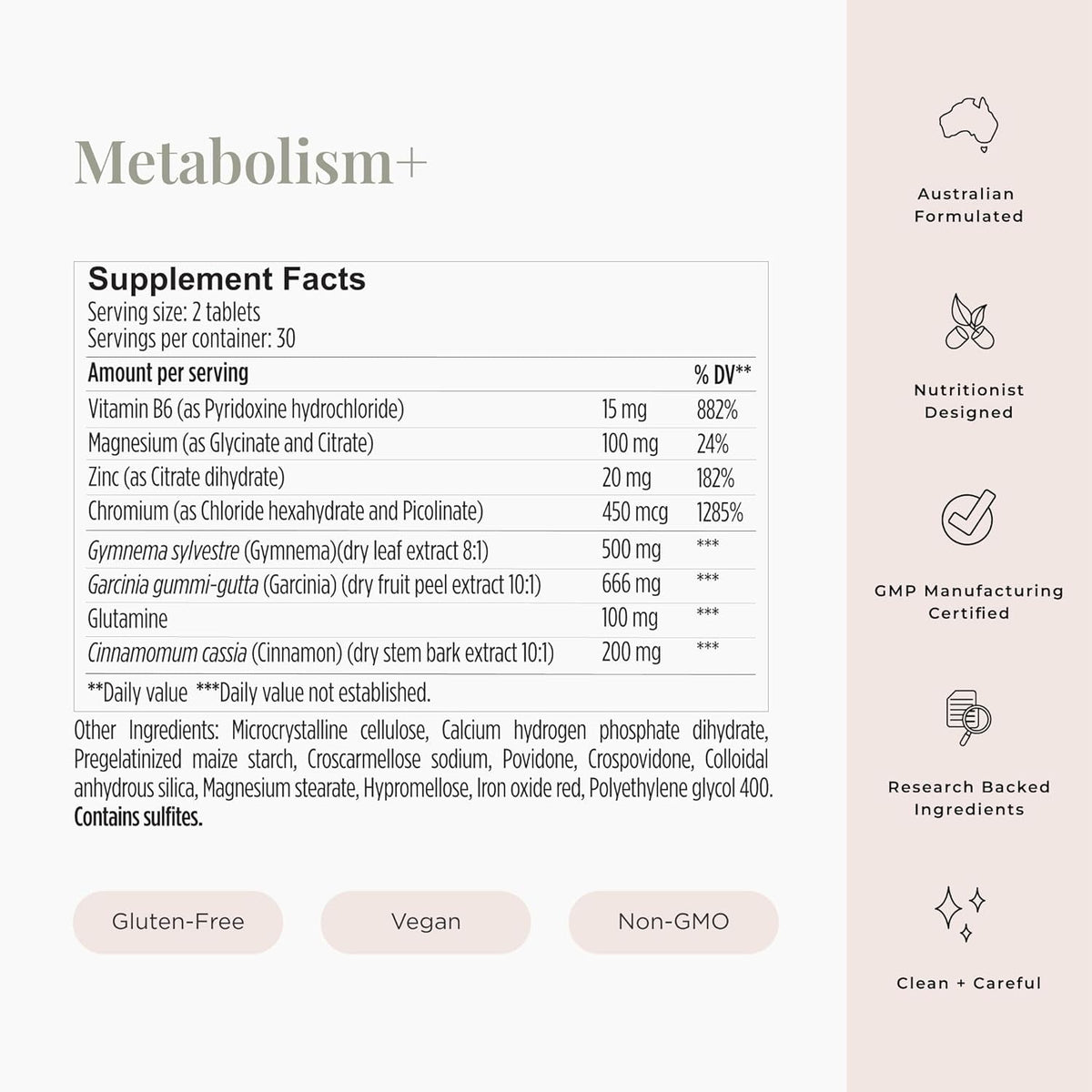 Jshealth Metabolism Supplement. Chromium for Healthy Blood Sugar and Cravings Support. with Zinc, Magnesium, Cinnamon, Gymnema. by Nutritionist Jessica Sepel (60 Tablets)