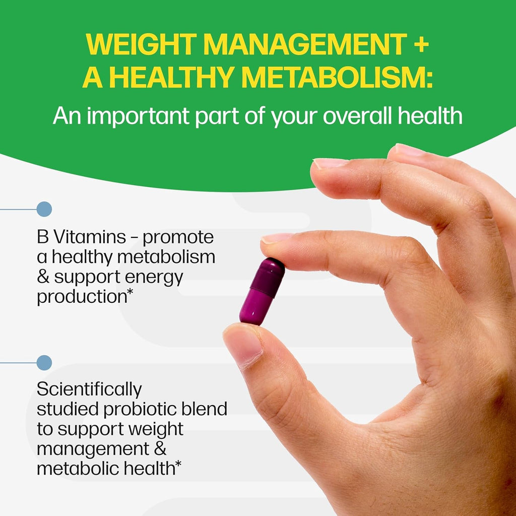 Culturelle Metabolism + Weight Management with Slimbiotics® Probiotic Capsules – 30 Count – Helps Safely Manage Weight - Promotes Healthy Metabolism and Physical & Mental Energy