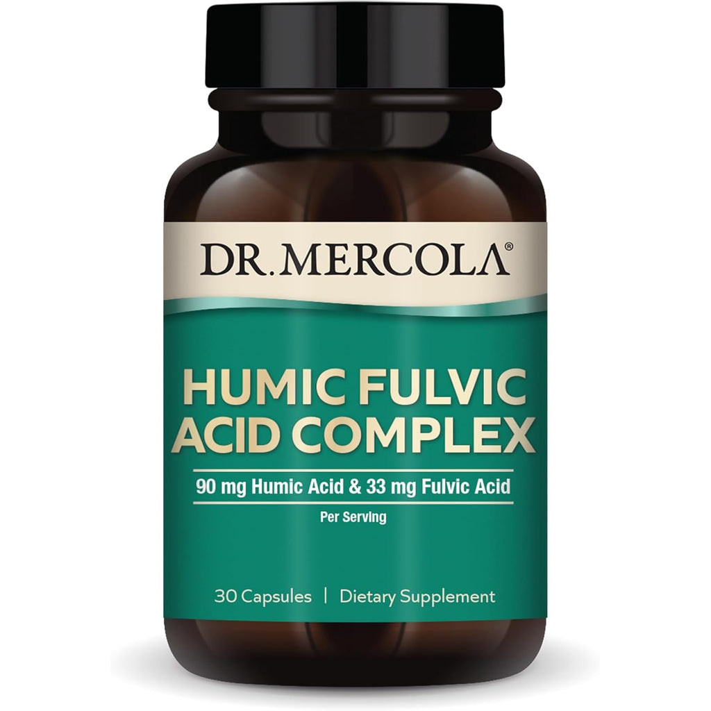 Dr. Mercola Humic Fulvic Acid Complex - Gut Health Support - Aids Occasional Bloating & Indigestion - Also Supports Immune, Brain & Cellular Health - Non-Gmo & Gluten-Free - 30 Capsules (30 Servings)