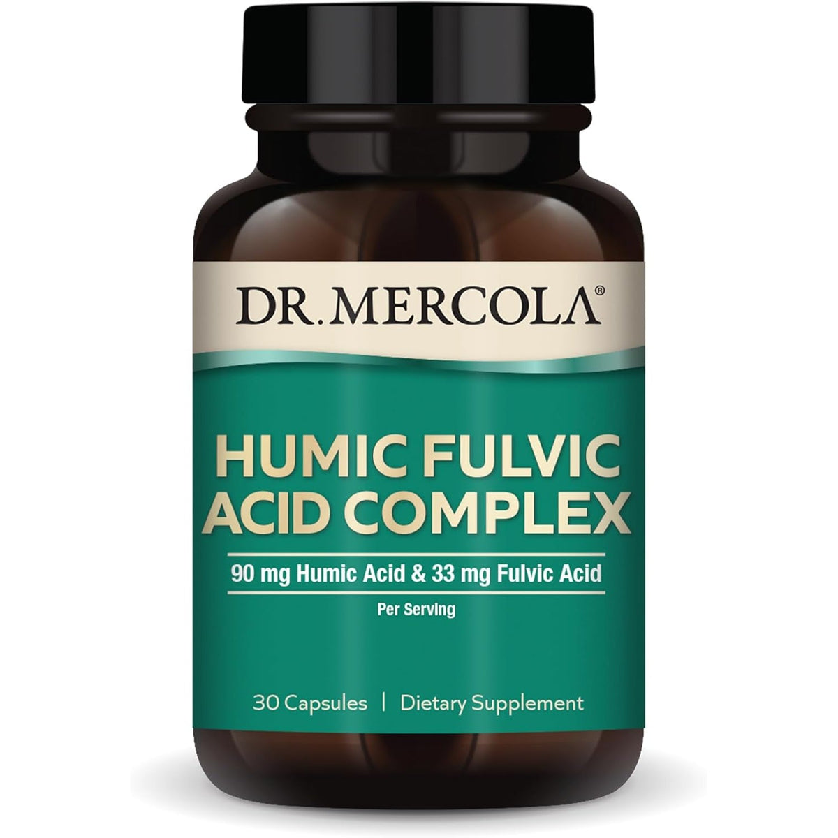 Dr. Mercola Humic Fulvic Acid Complex - Gut Health Support - Aids Occasional Bloating & Indigestion - Also Supports Immune, Brain & Cellular Health - Non-Gmo & Gluten-Free - 30 Capsules (30 Servings)