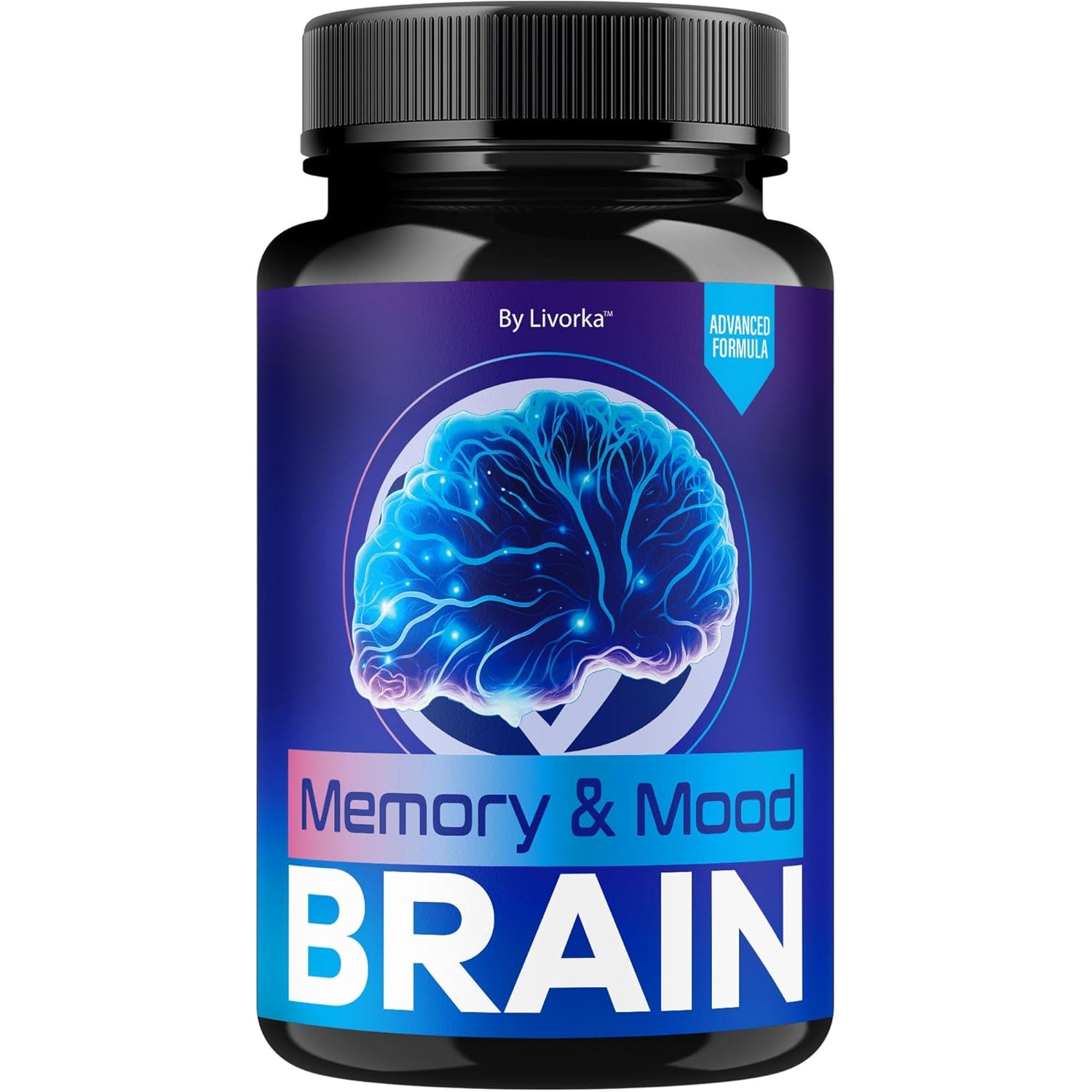 Memory Mood and Brain Capsules - Official Daily Support Brain Health Supplement Pills Advanced Formula, Memory & Mood Brain & Memory Focus Reviews, 60 Capsules for 1 Month