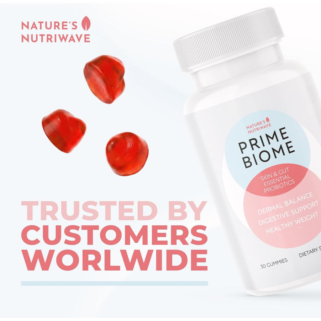 Primebiome Probiotic Gummies – Plant-Based Blend with Inulin, Lion’S Mane, Ginger & More– Non-Gmo, No Stimulants, GMP Certified – 30 Gummies, 1 Month Supply