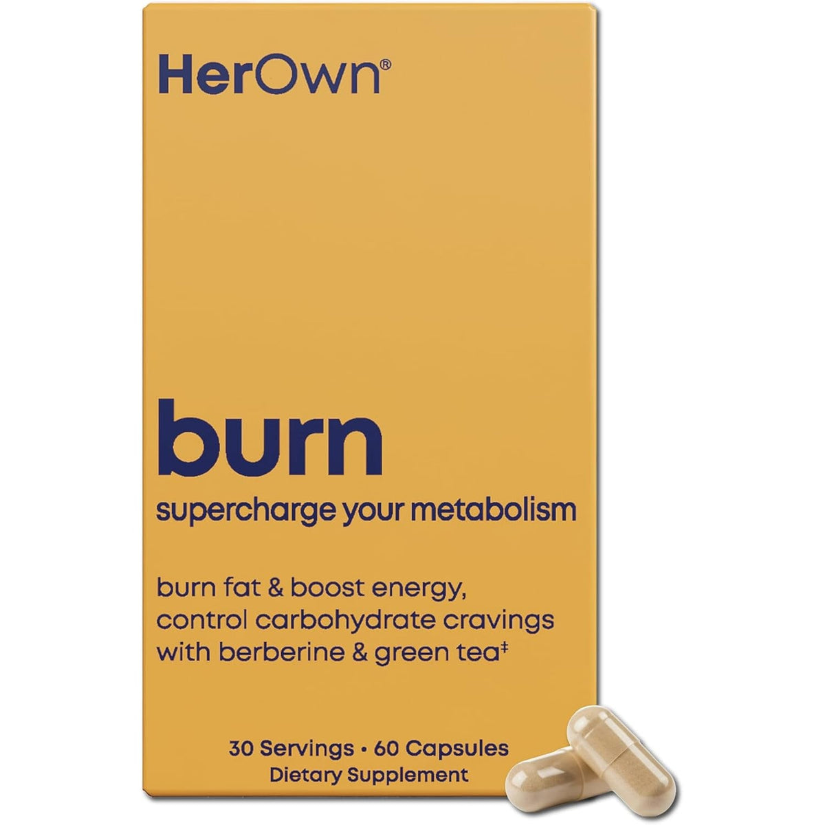 Her Own Boost, Helps Boost Energy, Supports Metabolism, Proprietary Thermogenic Blend, Green Tea Leaf Extract, Gluten and Soy Free, Vegan, 60 Capsules, 30 Servings, Small, Multi