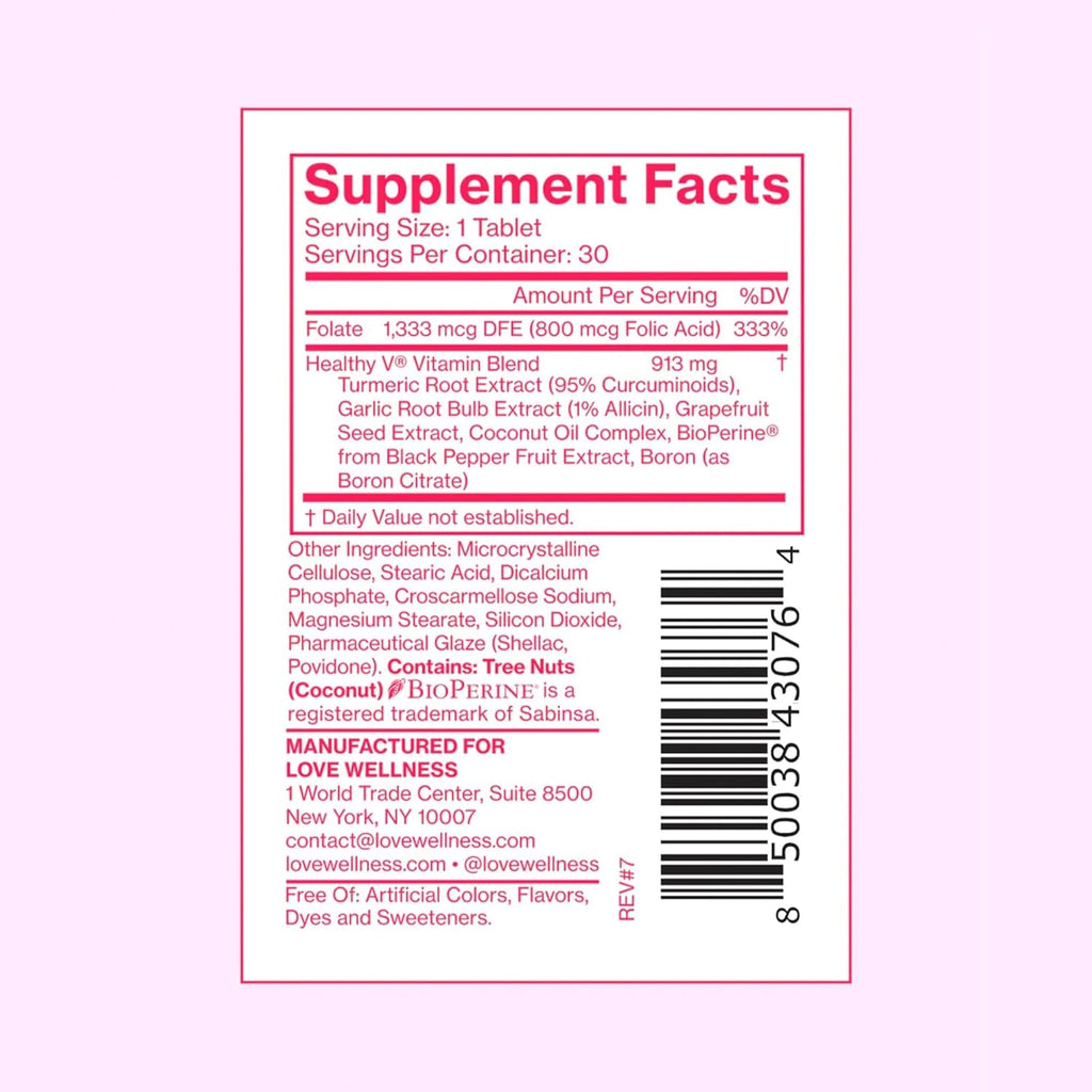 Love Wellness Good Girl Probiotics and Healthy V Vitamin | Womens Wellness Duo | Womens Probiotics Supplements for Ph Balance and Vaginal Health