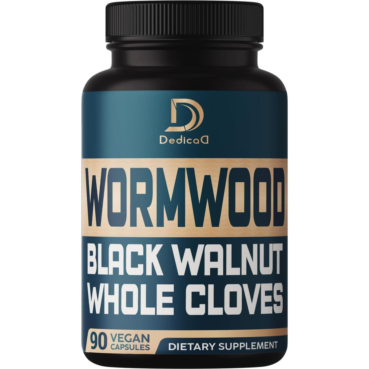 DEDICAD 12In1 Wormwood Black Walnut Clove Capsules - Immune, and Mood Support - 3 Month Supply - 90 Vegan Capsules