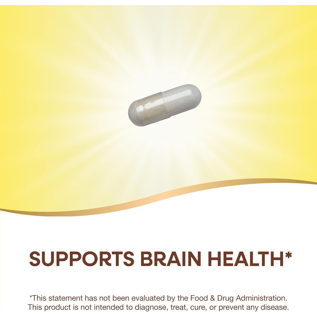 Nature'S Way GABA, Gamma-Aminobutyric Acid, Supports Brain Health*, 250 Mg per Serving, 60 Vegan Capsules (Packaging May Vary)