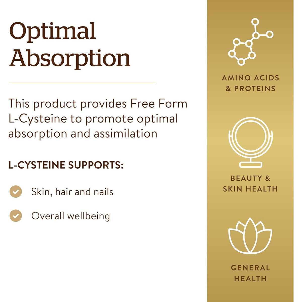 Solgar L-Cysteine 500 Mg, 90 Vegetable Capsules - Free Form Amino Acid - Keratin Support for Skin, Hair & Nails - Glutathione Support - Vegan, Gluten Free, Dairy Free, Kosher - 90 Servings