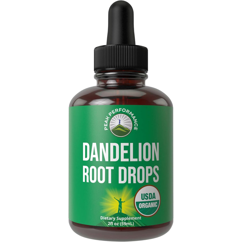 Dandelion Root Extract. USDA Organic Vegan Herbal Liquid Tincture Dandelions Supplement for Women and Men. Leaf Tonic for Immune, Liver, Gut Health. Zero Sugar, Gluten Free Supplements Not Capsules