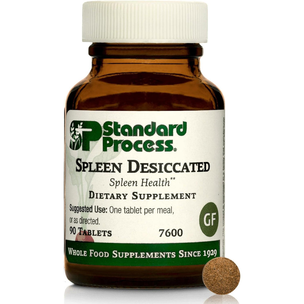 Standard Process Spleen Desiccated - Whole Food-Based Supplement to Support Spleen Health - Aid Healthy Immune System - Supplement with Proprietary Blend with Bovine & Ovine Spleen - 90 Tablets