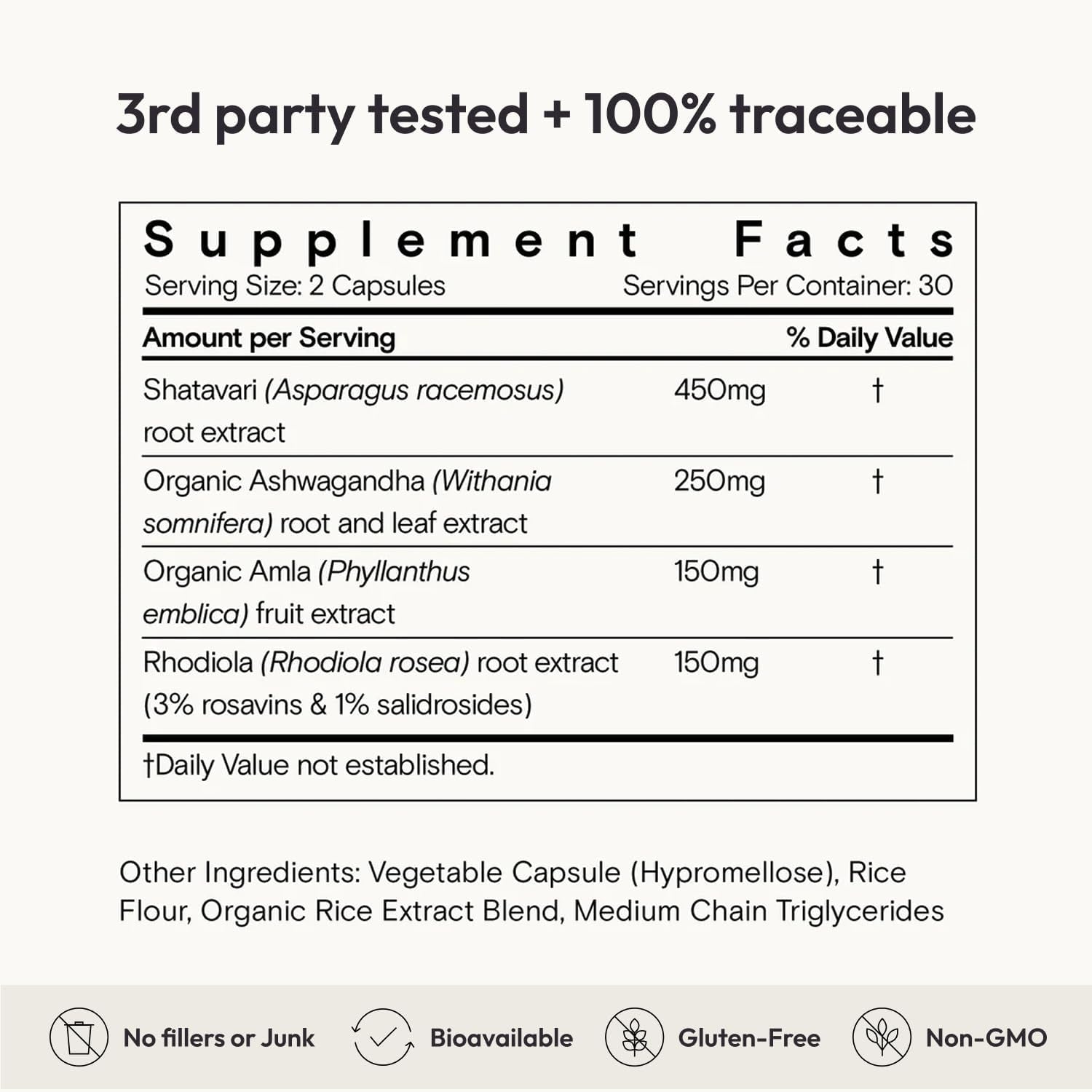Moon Juice Superyou Ashwagandha Supplements with Rhodiola, Shatavari & Amla - Cortisol Reducer for Energy, Mood, Focus and Stress Support, Vegan, Non-Gmo & 100% Traceable, 60 Capsules, 30 Servings