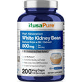 Nusapure White Kidney Beans Capsules, 800 Mg, 200 Veg Capsules (Non-Gmo, Vegan)