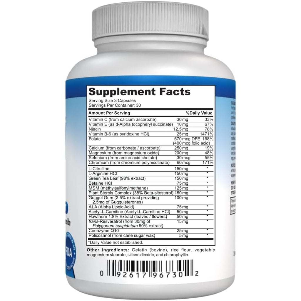 Nutrapro Healthy Heart - Heart Health Supplements. Artery Cleanse & Protect .Supports Healthy Cholesterol and Triglyceride. GMP Certified.