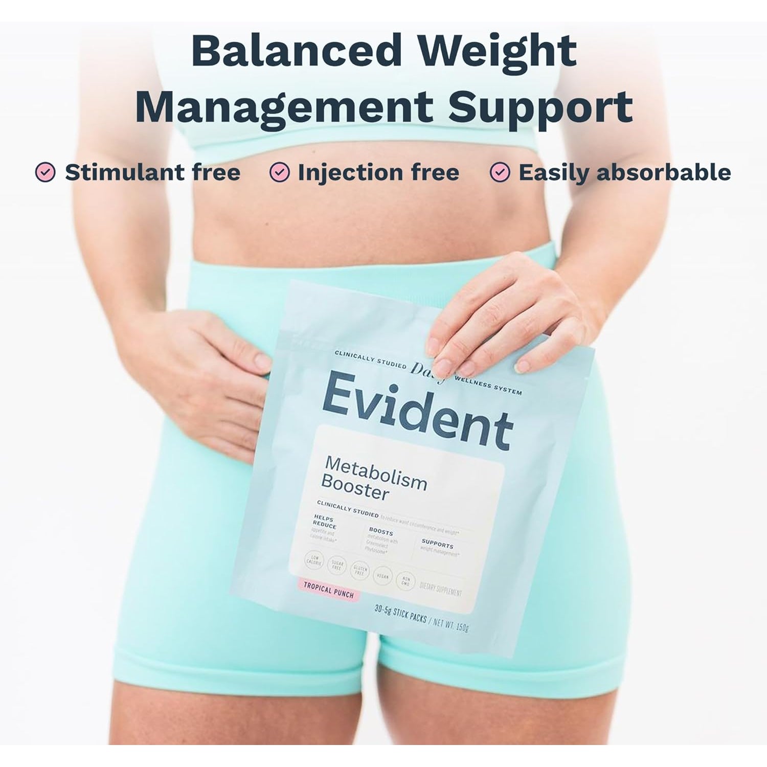 Metabolism Boost Powder – Fat Burner Supplement with Chicory Root, Greenselect Phytosome and H20Slim – Helps Support Weight Loss & Management + Reduce Appetite – 30 Stick Packs