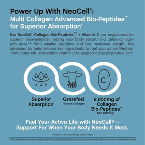 Neocell Collagen Peptides Pills | 400 Caplets | Grass Fed | with Vitamin C | Superior Absorption Formula | for Women and Men