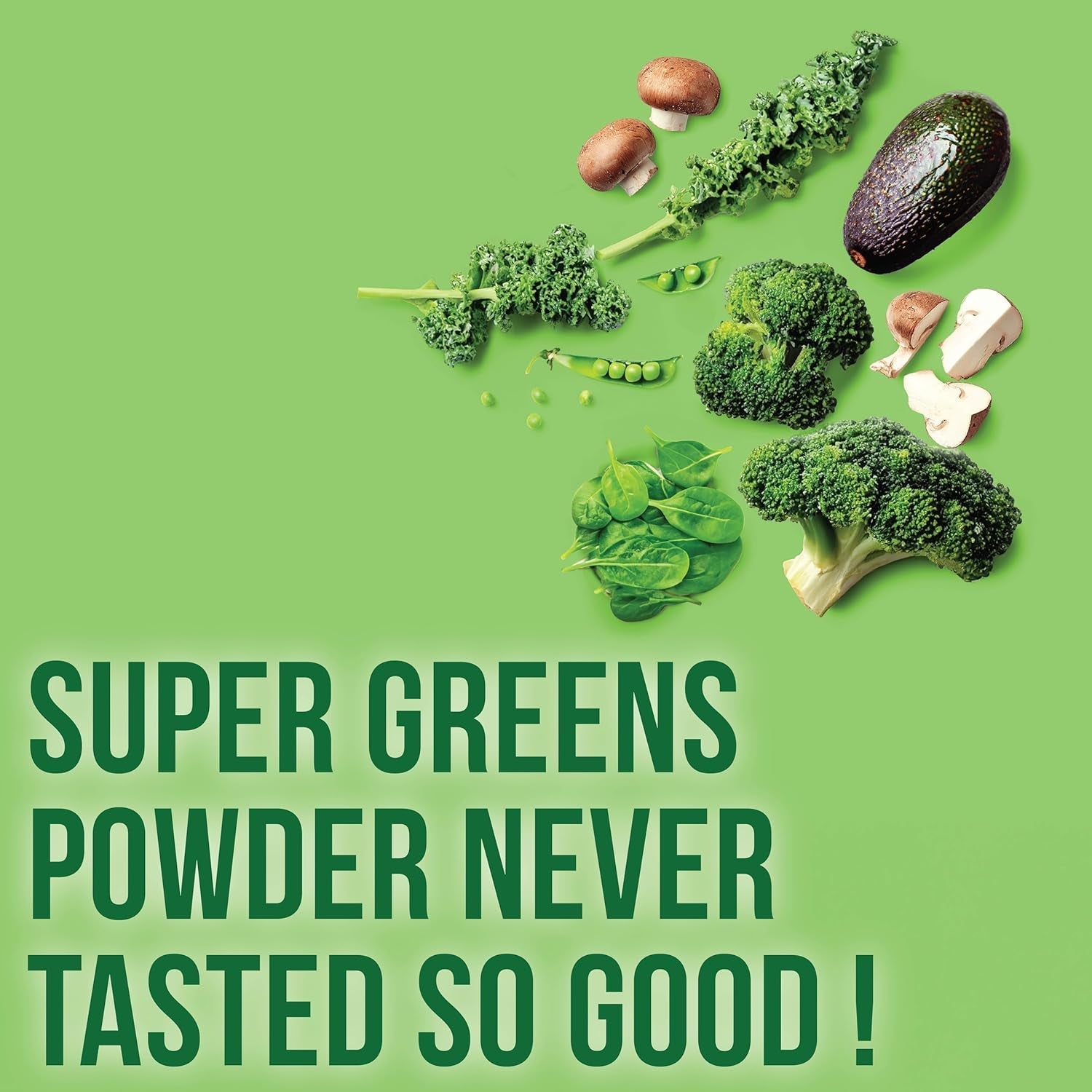 Country Farms Organic Super Greens Powder, 50 Organic Superfoods, Daily Greens Drink Mix with Fruits, Vegetables, Fiber, Probiotics & Mushrooms, Supports Energy, Gut Health & Digestion, Natural Flavor