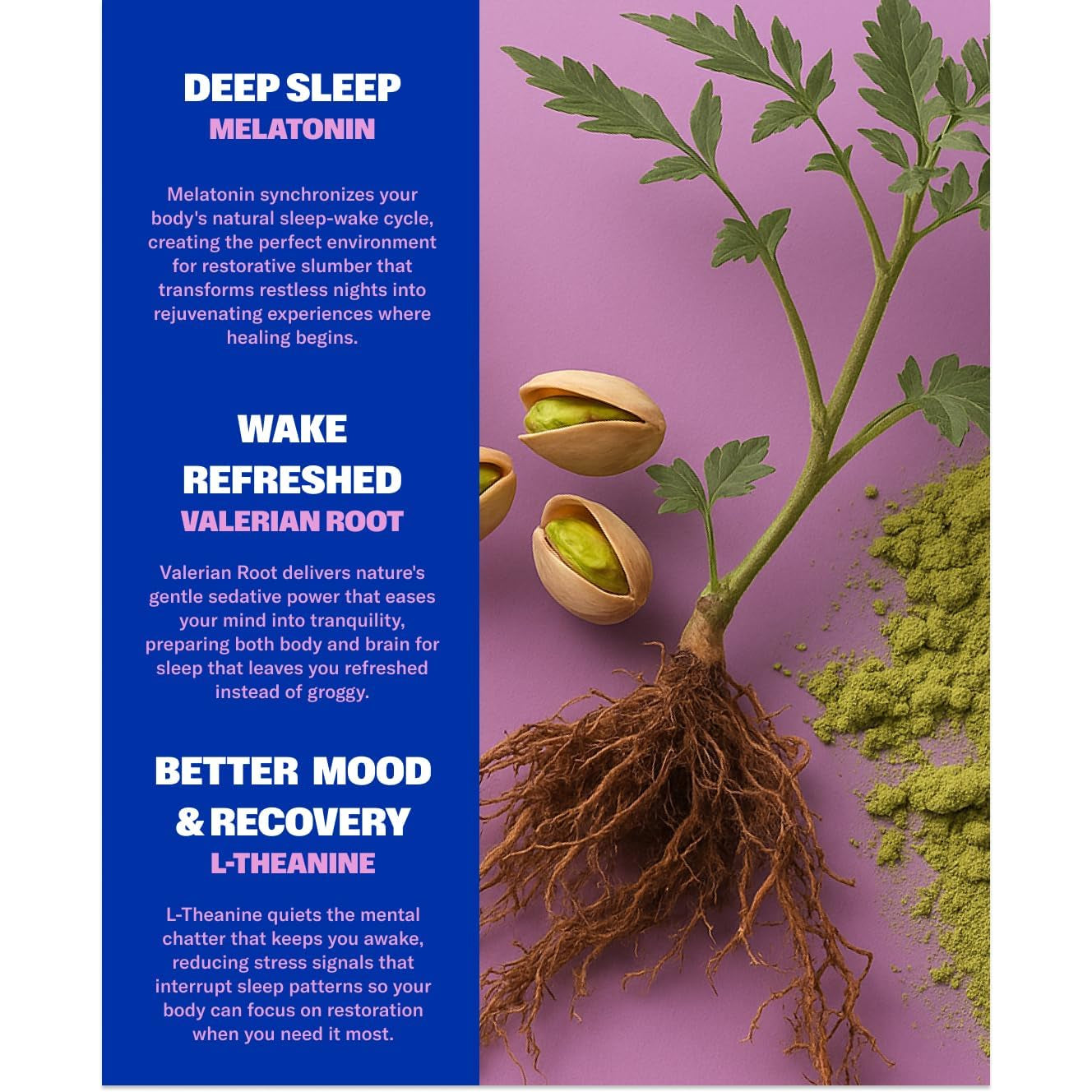 Nustrips™ Fast-Dissolving Sleep Strips with 5Mg Melatonin, Valerian Root, L-Theanine & Vitamin B6 – Blueberry Flavor - Natural Sleep Aid, Vegan, Non-Gmo, Gluten Free – Fall Asleep Fast (30 Strips)