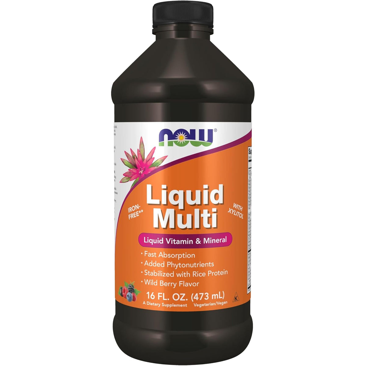 NOW Foods Supplements, Liquid Multi, Fast Absorption, Liquid Vitamin & Mineral, Wild Berry Flavor, 16-Ounce