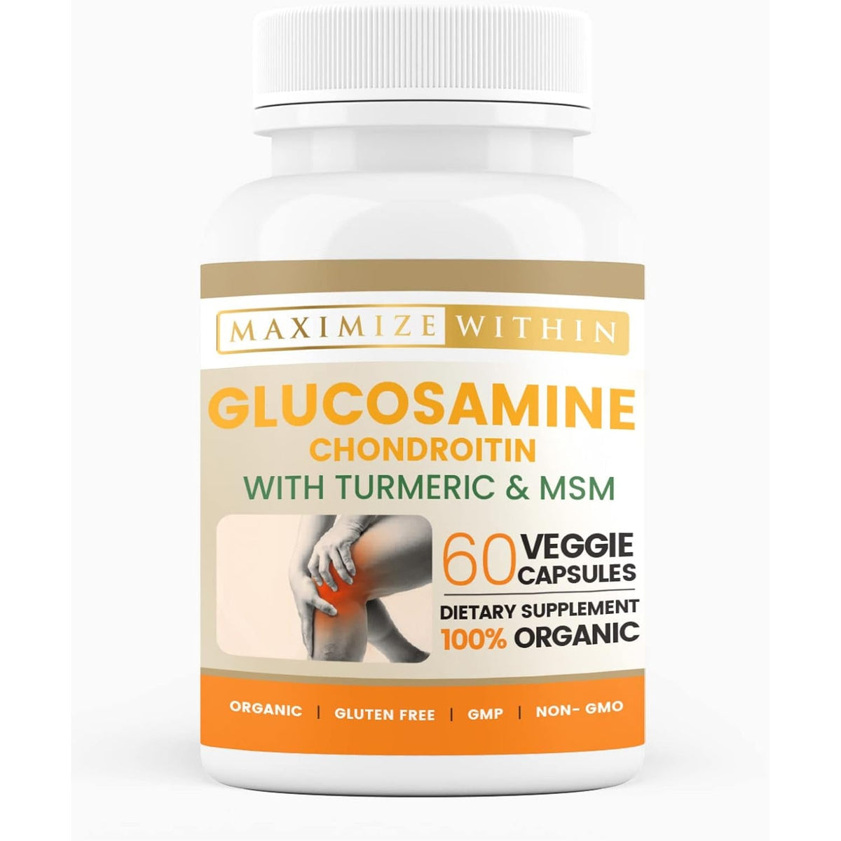 Glucosamine Chondroitin with Turmeric & MSM – Mobility & Flexibility Support – 60 Veggie Capsules