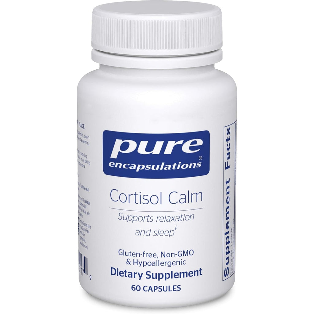 Pure Encapsulations Cortisol Calm - Supports Cortisol Health & Relaxation - Contains Ashwagandha, Magnolia Bark, Rhodiola Rosea & L-Theanine - Restful Sleep* - 60 Capsules