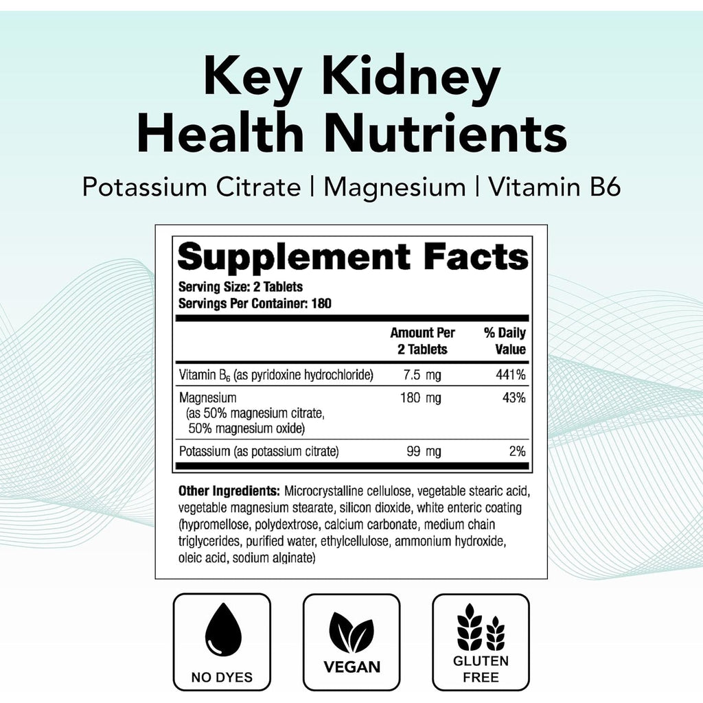 Theralogix Theralith XR Vitamin & Mineral Supplement - Supports Healthy Urine Chemistry & Calcium Oxalate Levels with Magnesium, Vitamin B6 & Potassium* - NSF Certified - 360 Tablets