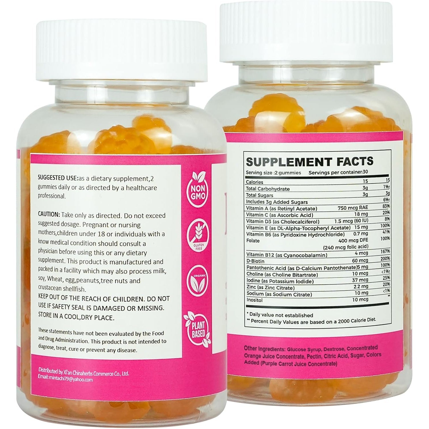 Arompcoslife Inositol Gummies for Women, 60 Count, Myo-Inositol Supplement with Folate & Vitamins B6 & B12, Supports Daily Wellness, Orange Flavor