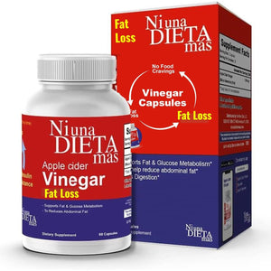 Reduce Abdominal Fat - Apple Cider Vinegar Capsules - Best for Weight Loss - NI UNA DIETA MÁS