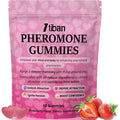 Pheromone Gummies for Her, Women Slippery Elm, Enhance Charm, Supports Balance, Confidence & Social Vibe, Vegan, Non-Gmo, Gluten-Free, Strawberry Flavor, 60 Gummies