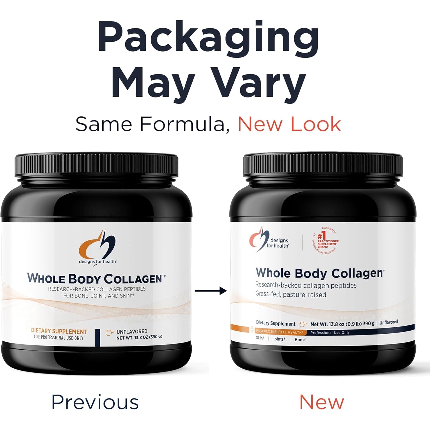 Designs for Health Whole Body Collagen Powder - Hydrolyzed Collagen Peptides Powder for Healthy Skin & Hair, Joint + Bone Health - Fortigel & Verisol Collagen, Unflavored (30 Servings)