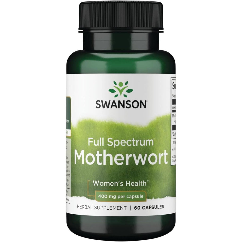 Swanson Motherwort - Herbal Supplement Traditionally Used to Promote Heart Health, Endocrine Function & Digestive Health - Natural Formula Promoting Wellness for Women - (60 Capsules, 400Mg Each)