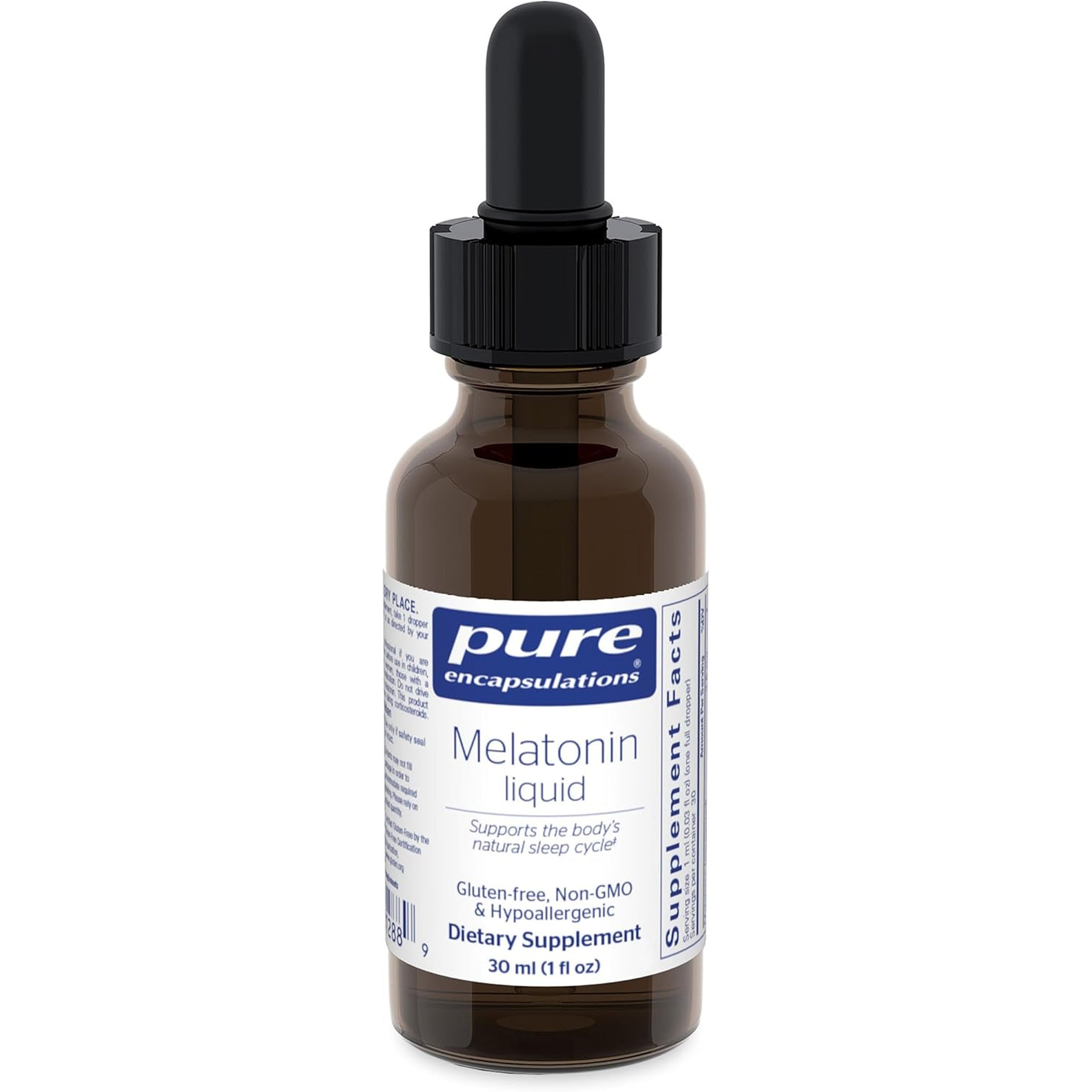 Pure Encapsulations Melatonin Liquid | Hypoallergenic Supplement Supports the Body'S Natural Sleep Cycle | 1 Fl. Oz.