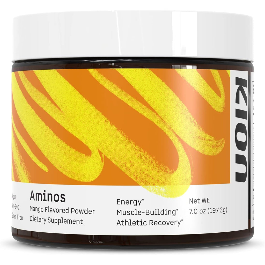 Kion Aminos Essential Amino Acids Powder - Amino Acid Nutritional Supplements, Aminos Powder, Essential Amino Energy No Caffeine, Eaas Amino Acids Powder, BCAA EAA - 30 Servings, Mango