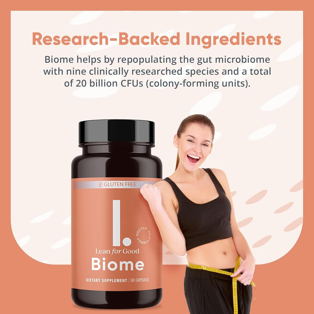 Biome, 9-Strain Probiotic Formula, Supports a Balanced Gut Microbiome, Powerful Gut Probiotics with Greenselect Phytosome - 60 Capsules
