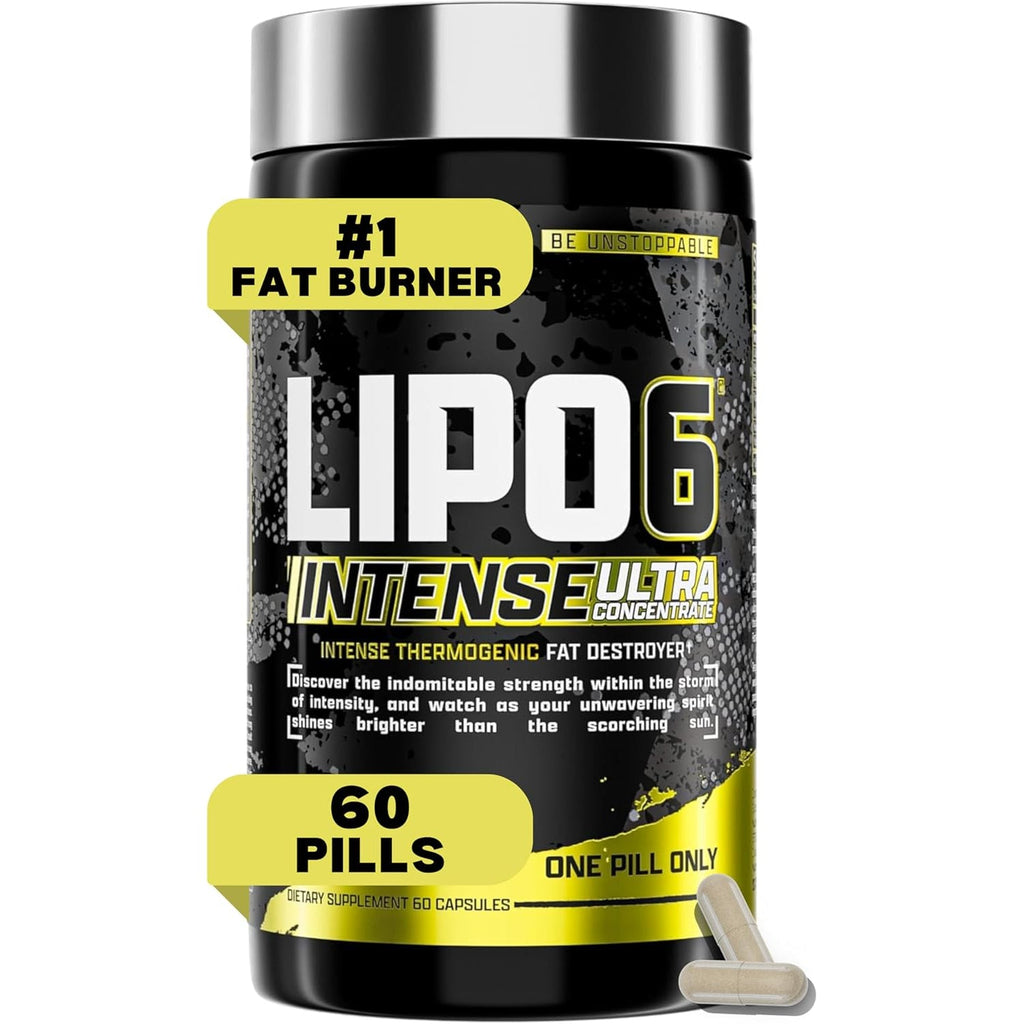 Nutrex Research Lipo6 Black Intense Ultra Concentrate Thermogenic Belly Fat Burner for Men and Women | Diet Weight Loss Supplement and Appetite Suppressant | 60 Diet Pills