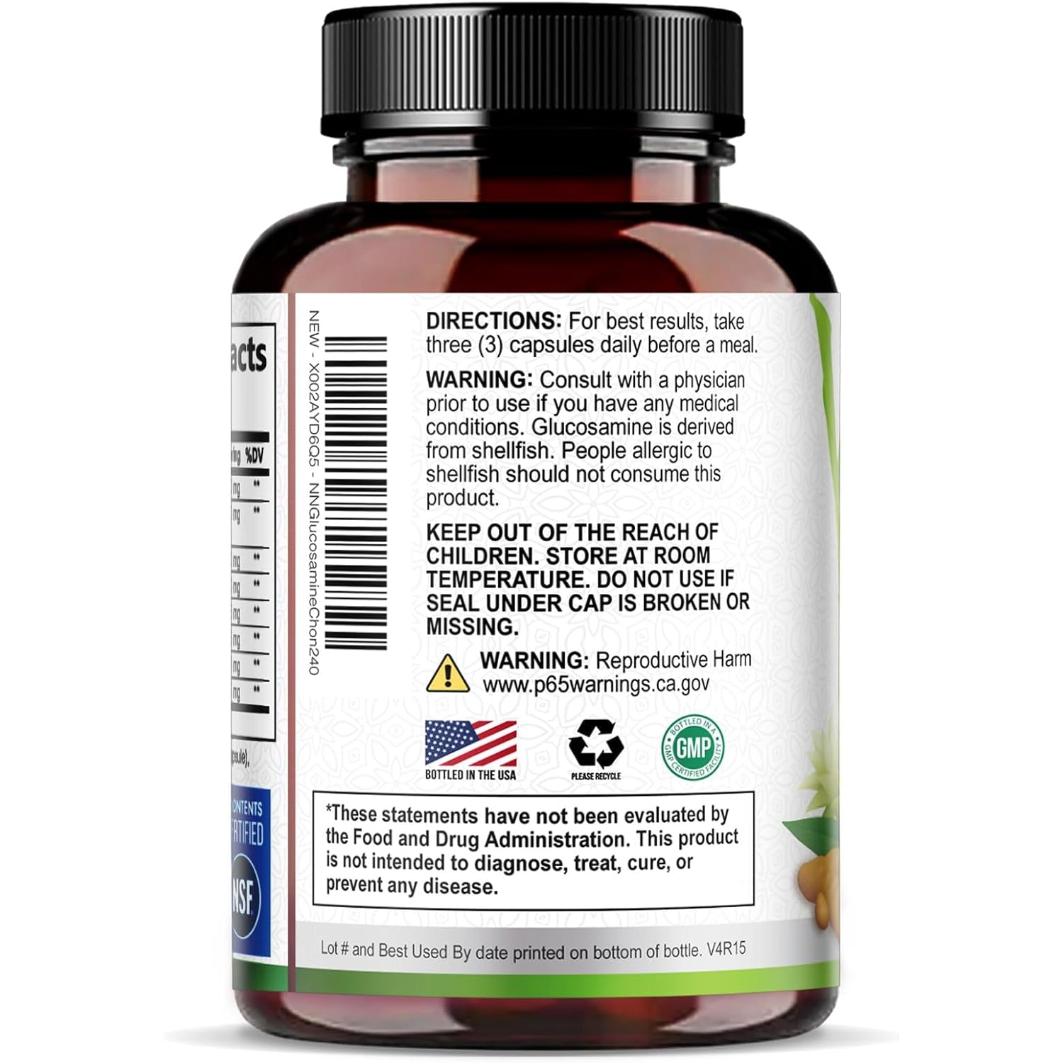 Glucosamine Chondroitin MSM - Joint Support Supplement for Joint Mobility and Cartilage Support for Men and Women - Triple Strength Glucosamine Supplements with Turmeric & Boswellia - 240 Capsules