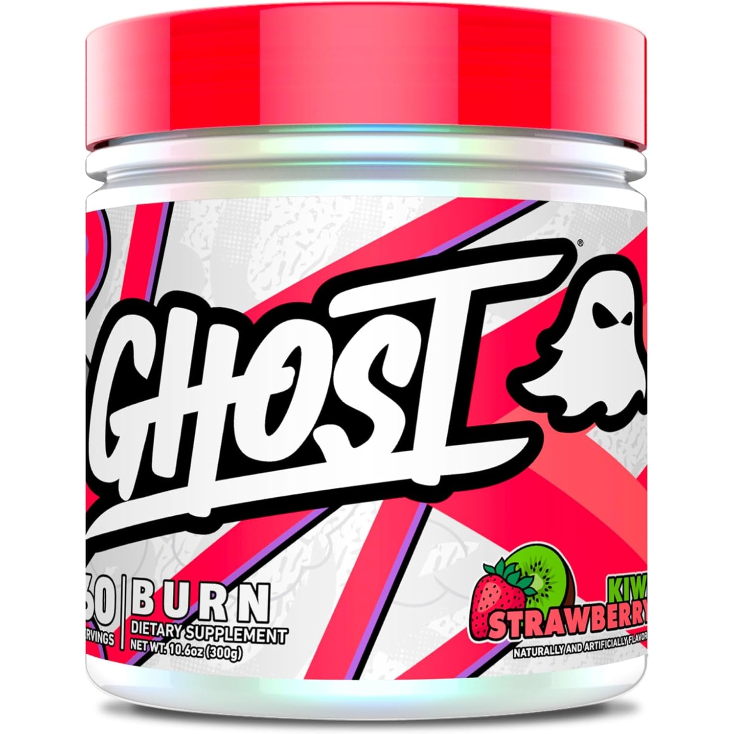 GHOST Burn Weight Management Powder, Kiwi Strawberry (60 Servings) - Metabolism & Energy Support Supplement for Men & Women - Natural Caffeine, L-Carnitine & L-Tyrosine - Soy & Sugar-Free, Vegan