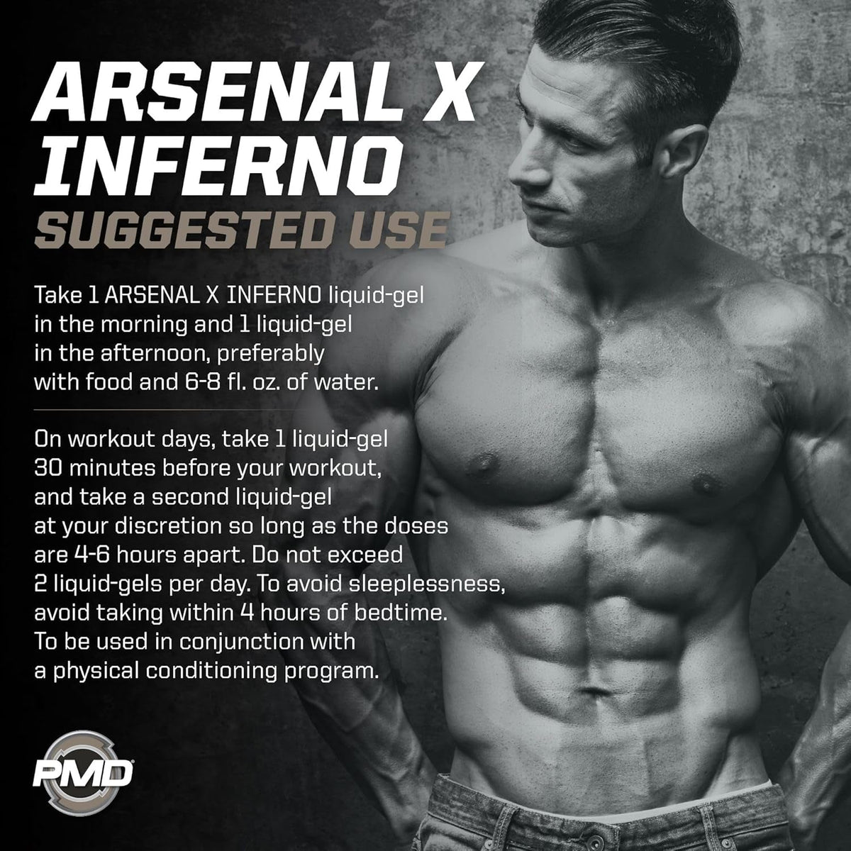 PMD Sports Arsenal X Inferno Superior Fast-Acting Liquid Gel Thermogenic Dietary Supplement - Fat Burner and Muscle Maintenance - Increase Metabolism and Energy Booster - 120 Liquid Gels