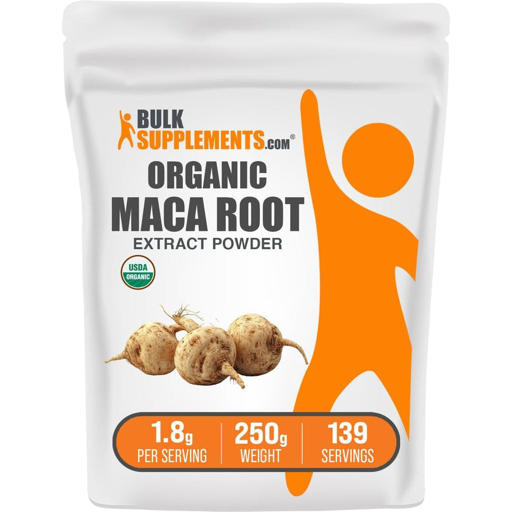 Bulksupplements.Com Organic Maca Root Extract Powder - Organic Maca Powder, Nutritional Supplement - Vegan & Gluten Free, 1.8G of per Serving, 250G (8.8 Oz) (Pack of 1)
