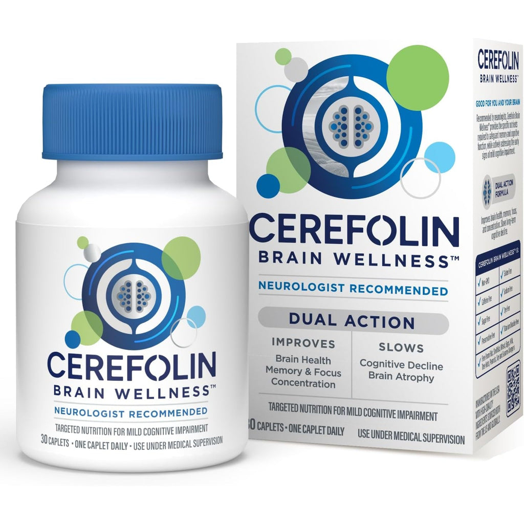 Cerefolin Brain Wellness, Targeted Nutrition for Cognitive Support, Improves Memory, Focus & Concentration, L-Methylfolate, NAC, B12, Neurologist Recommended (30 Count)