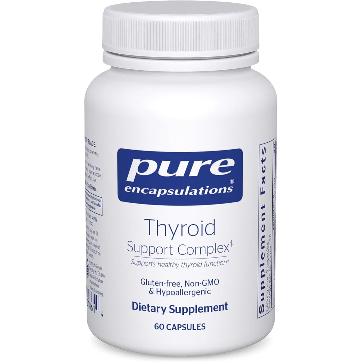 Pure Encapsulations Thyroid Support Complex - Supports Thyroid Health* - Antioxidant Infusion - with Ashwagandha & Iodine - Non-Gmo & Vegetarian - 60 Capsules