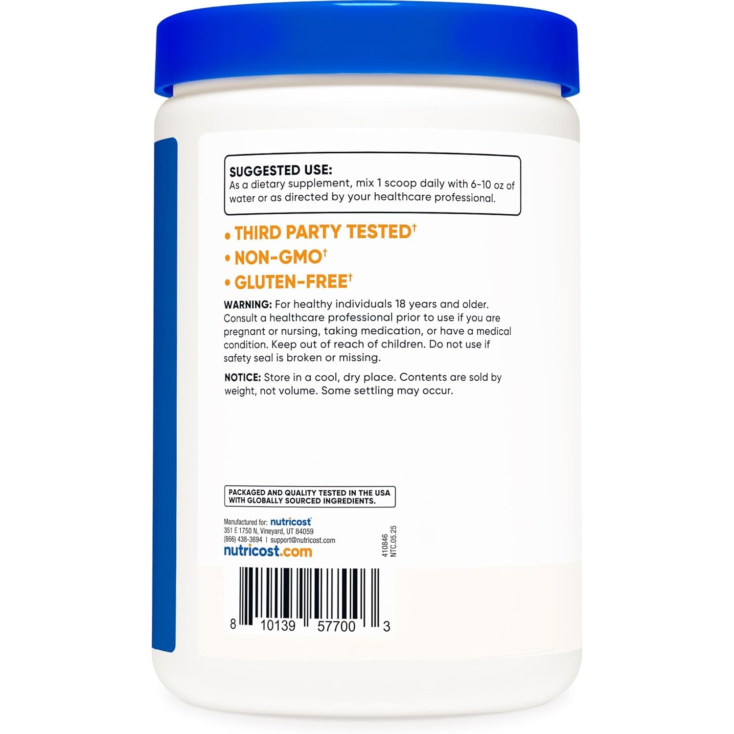 Nutricost L-Tyrosine Powder 250 Grams - Pure L-Tyrosine Powder 1000Mg per Serving
